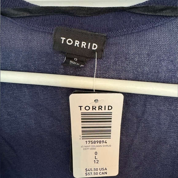 NWT Dark blue, lightweight, Torrid shrug - Picture 2 of 3